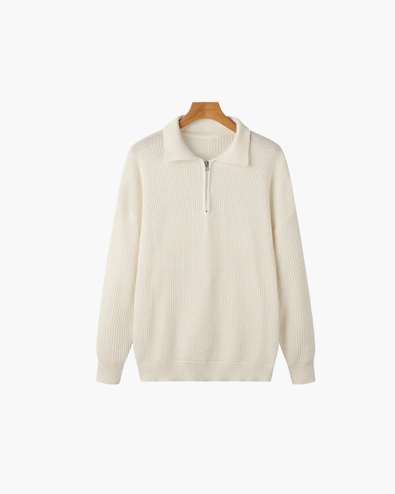 OLD MONEY ZIPPED SWEATER