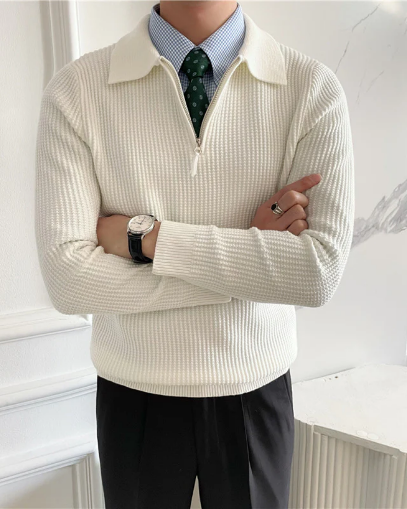 OLD MONEY ZIPPED SWEATER