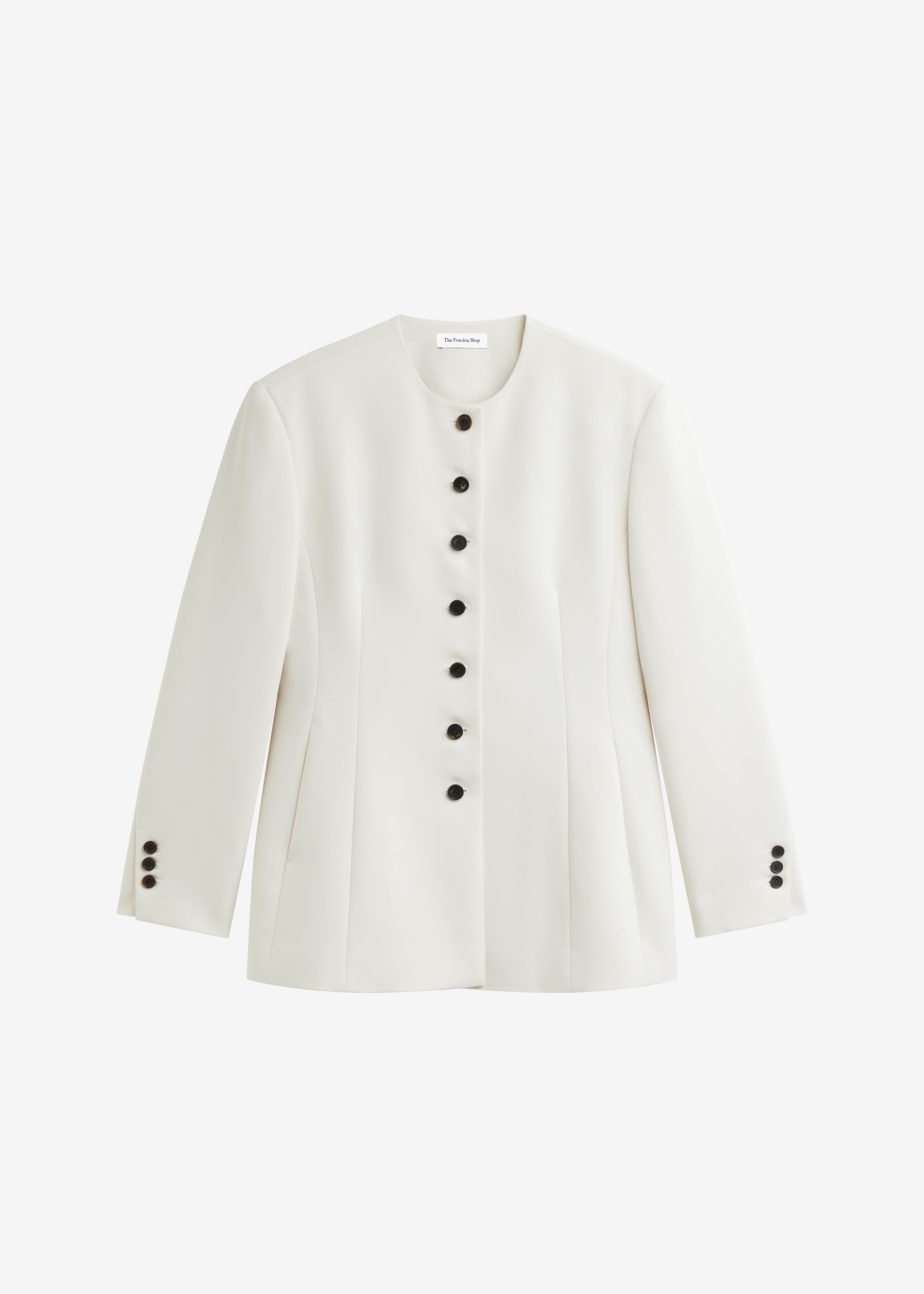 Chesnay Collarless Blazer - Cream