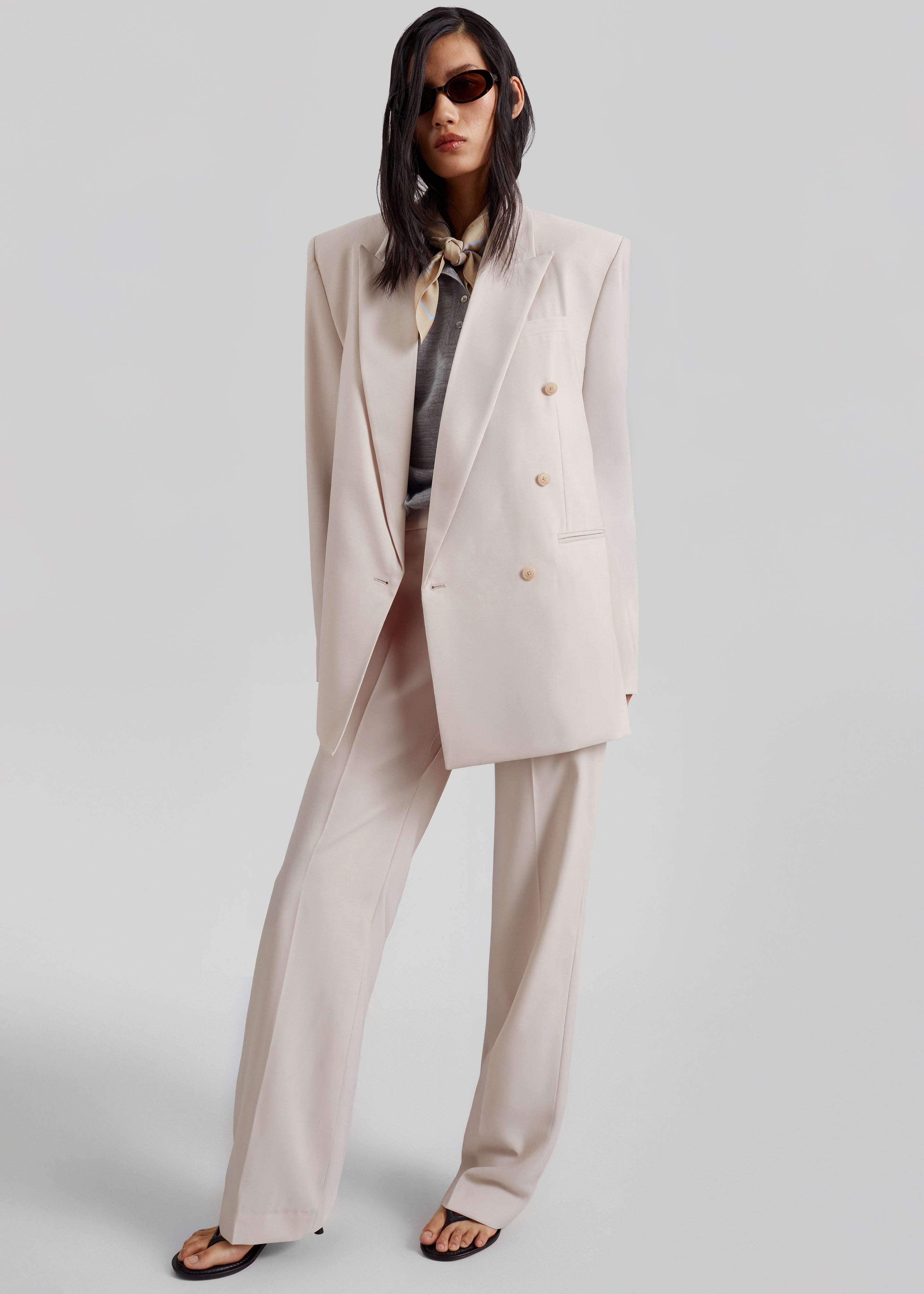 Monterey Structured Blazer - Faded Pink