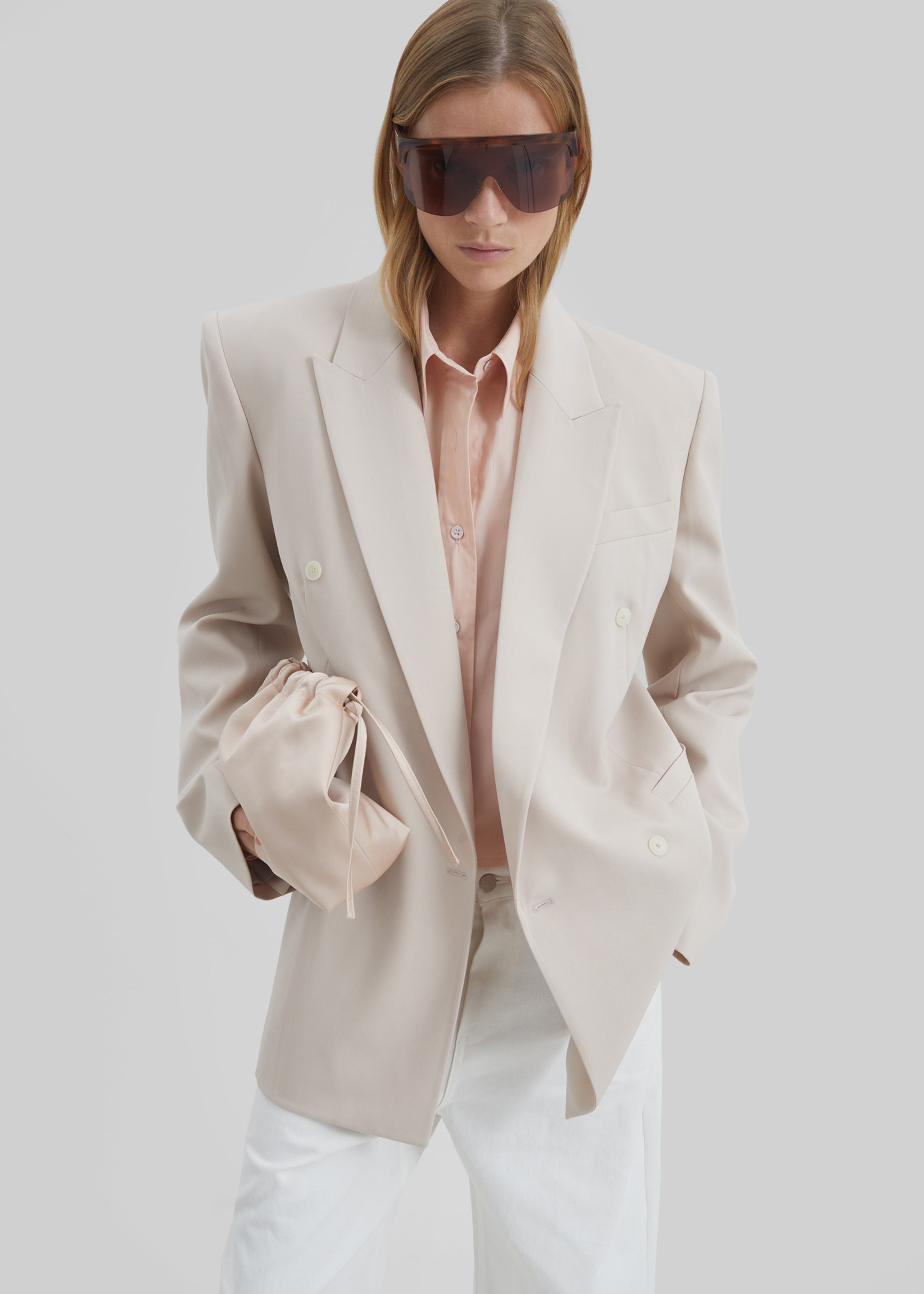 Monterey Structured Blazer - Faded Pink