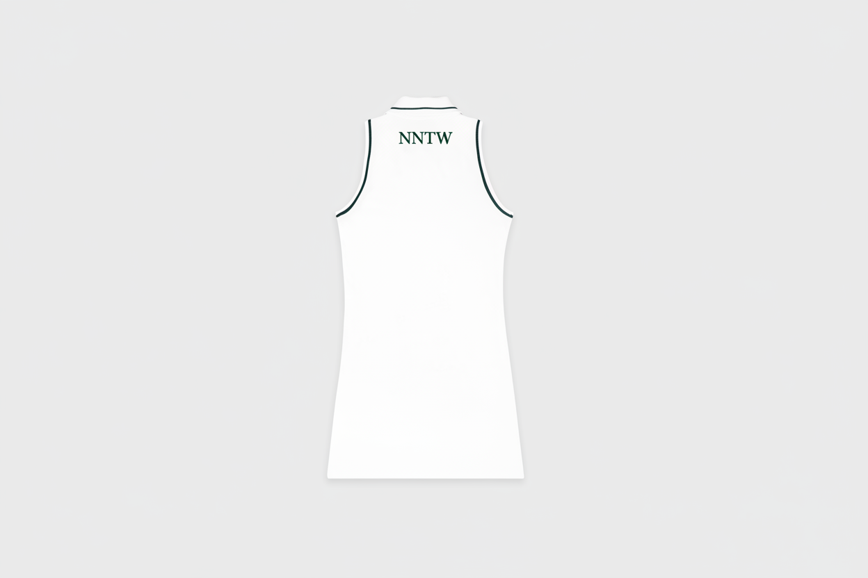 Monceau Dress - White/Forest