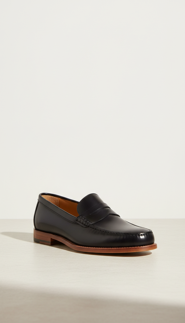 Classic Leather Loafer with Almond Toe