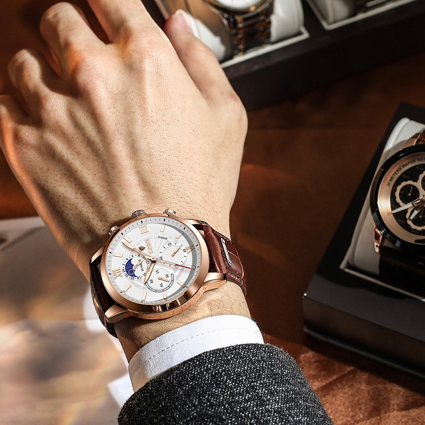 OLD MONEY LEATHER WATCH