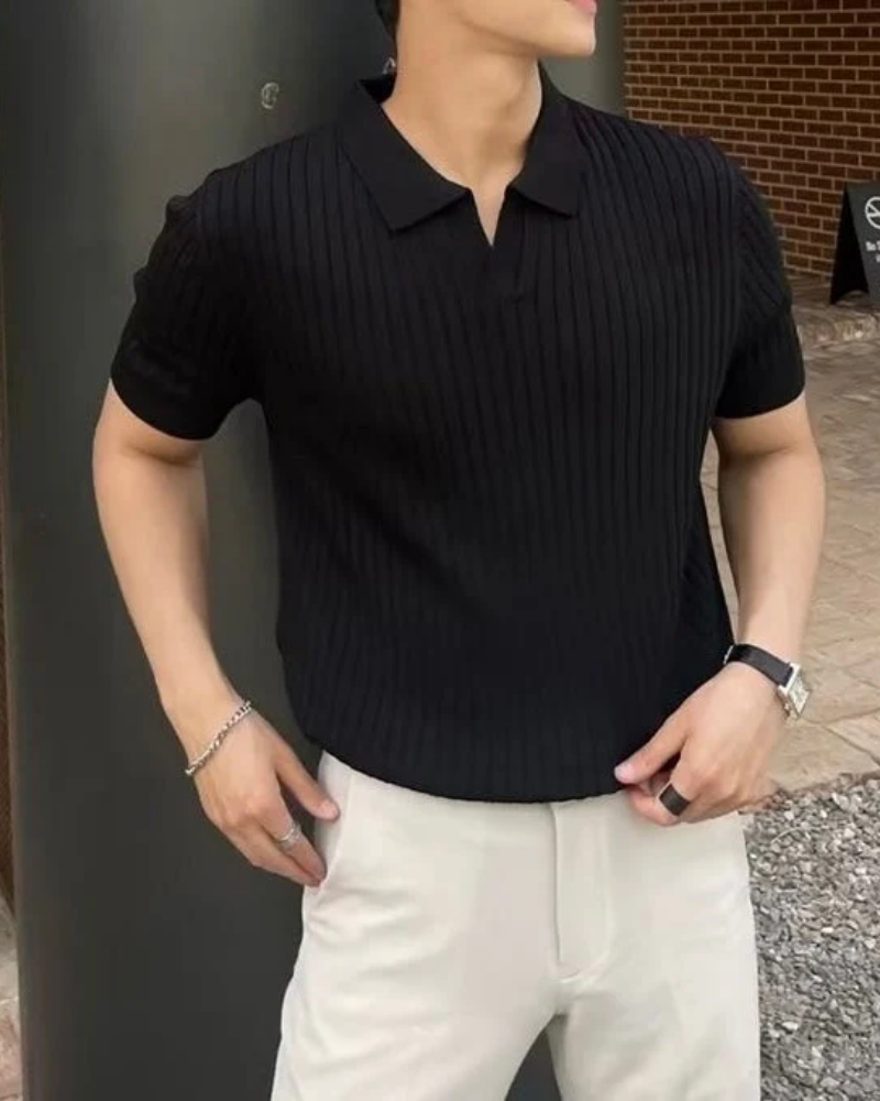 OLD MONEY KNIT COLLAR POLO