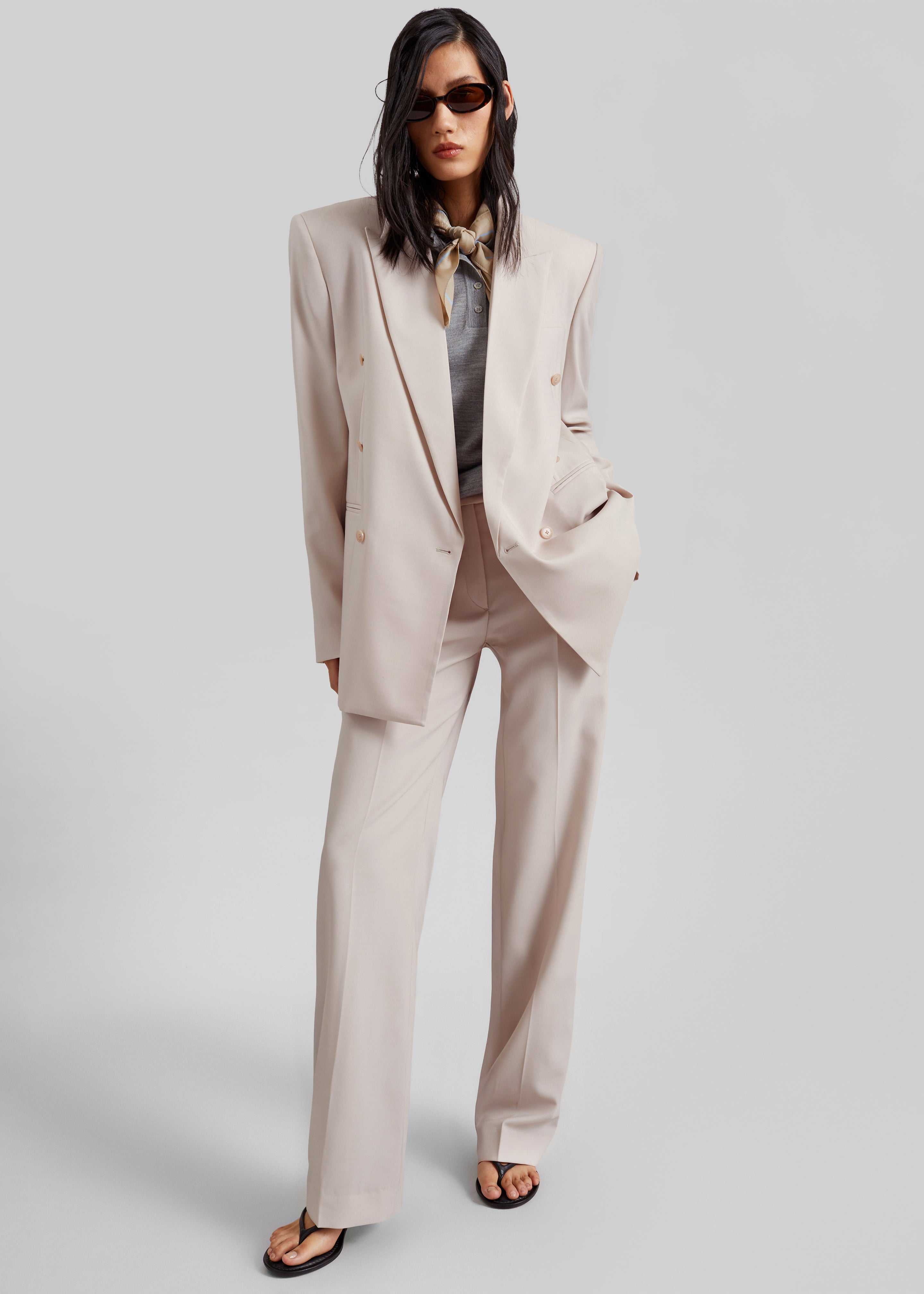 Monterey Structured Blazer - Faded Pink