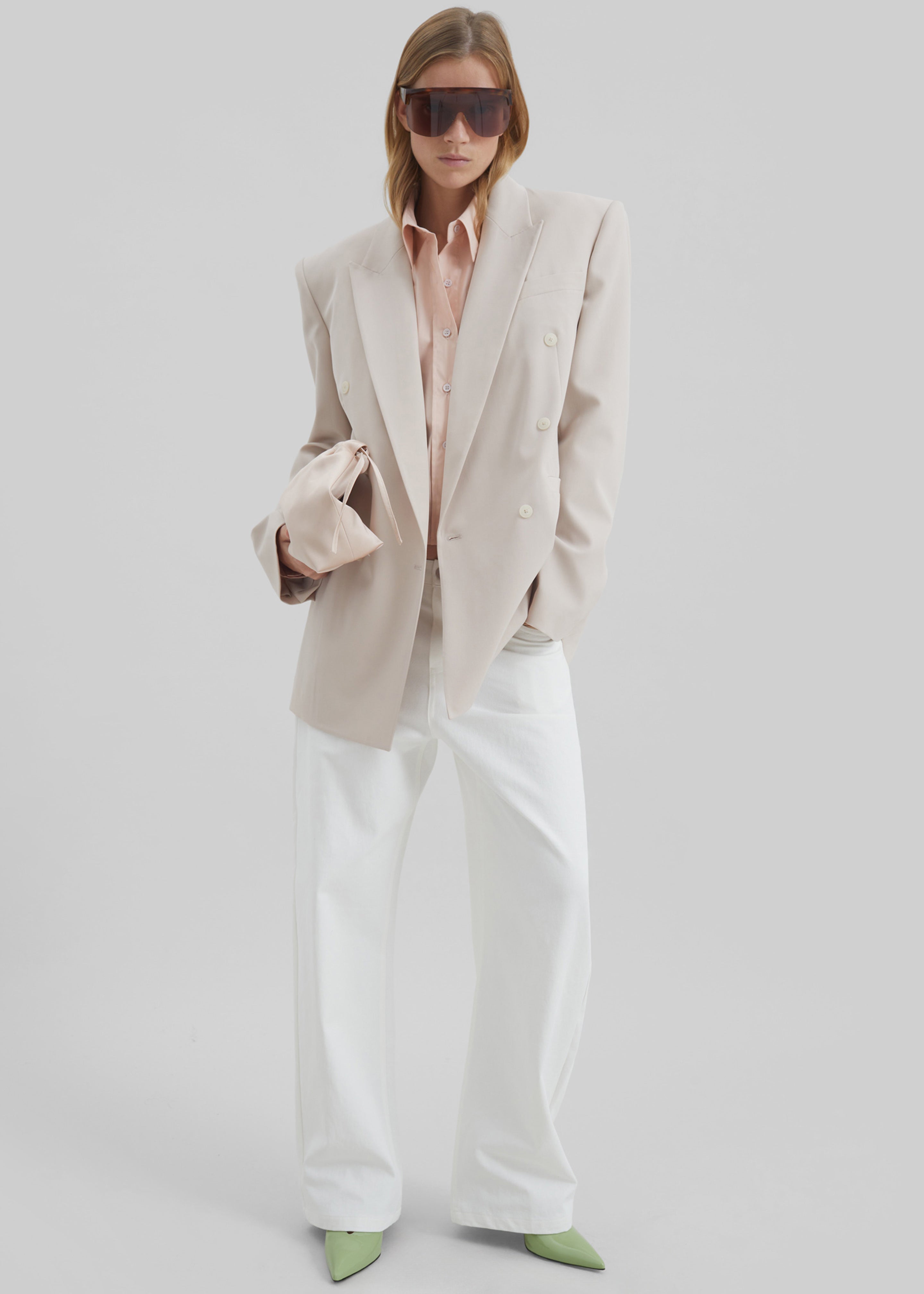 Monterey Structured Blazer - Faded Pink
