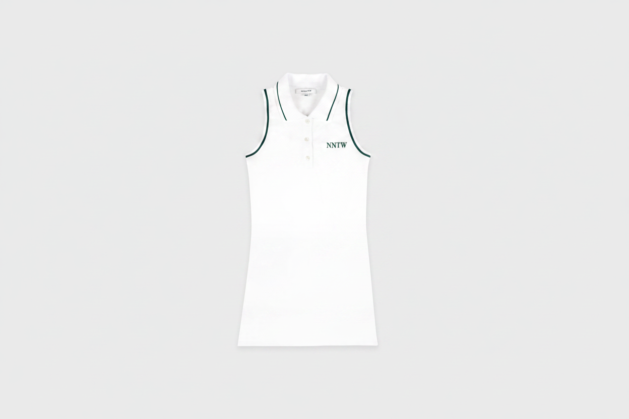 Monceau Dress - White/Forest